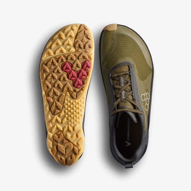 Vivo Barefoot Primus Trail Flow Mens in Dark Olive/Gum-2