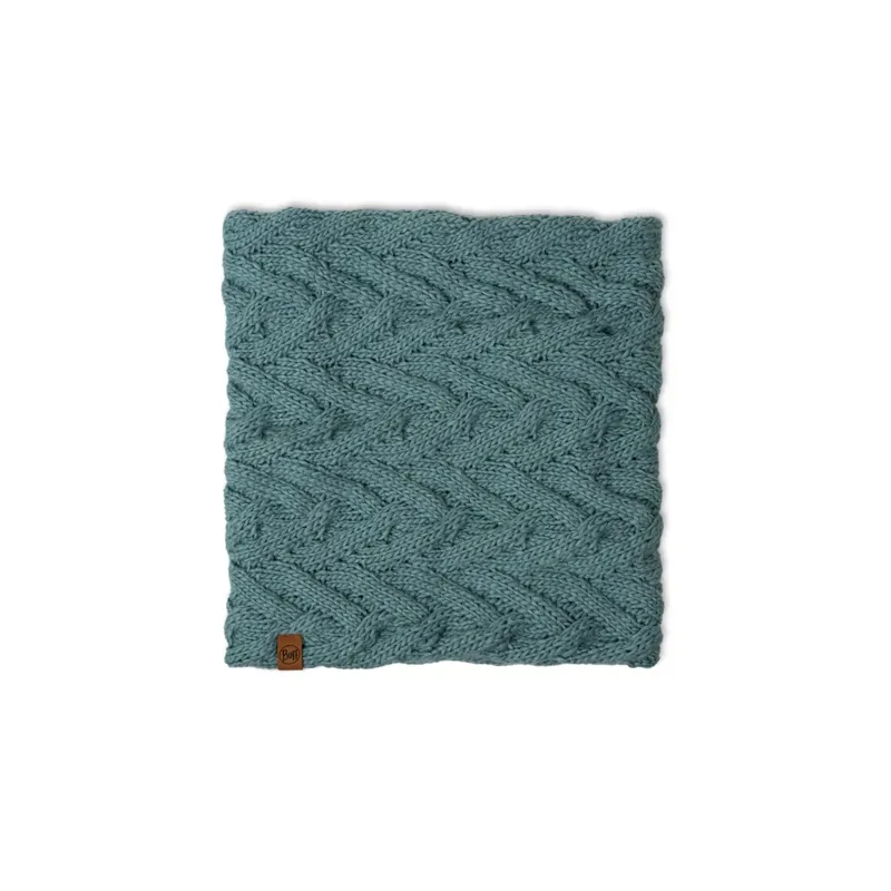 Buff Caryn Knitted and Fleece Neckwarmer in Blue Glass-1