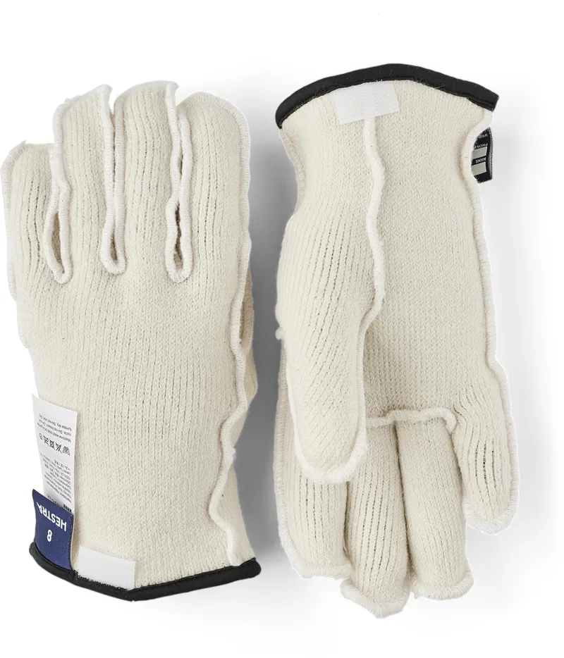 Hestra Wakayama Wool Liner 5 Finger Glove in Off White