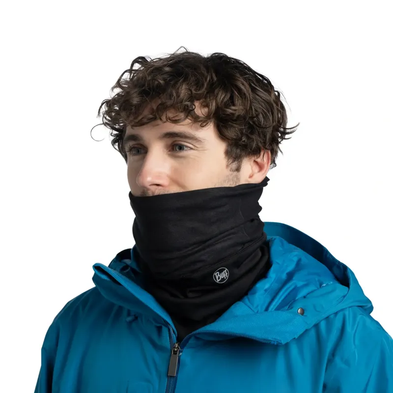 Buff Windproof Neckwear in Solid P Black-3