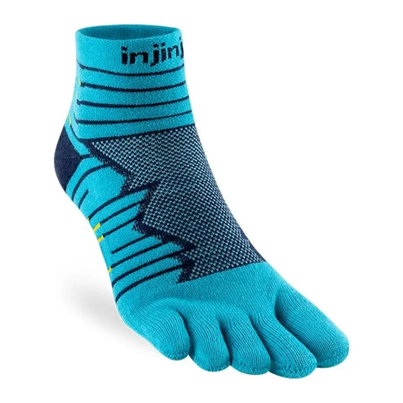 Injinji Ultra Run Mini Crew Unisex in Pacific Blue