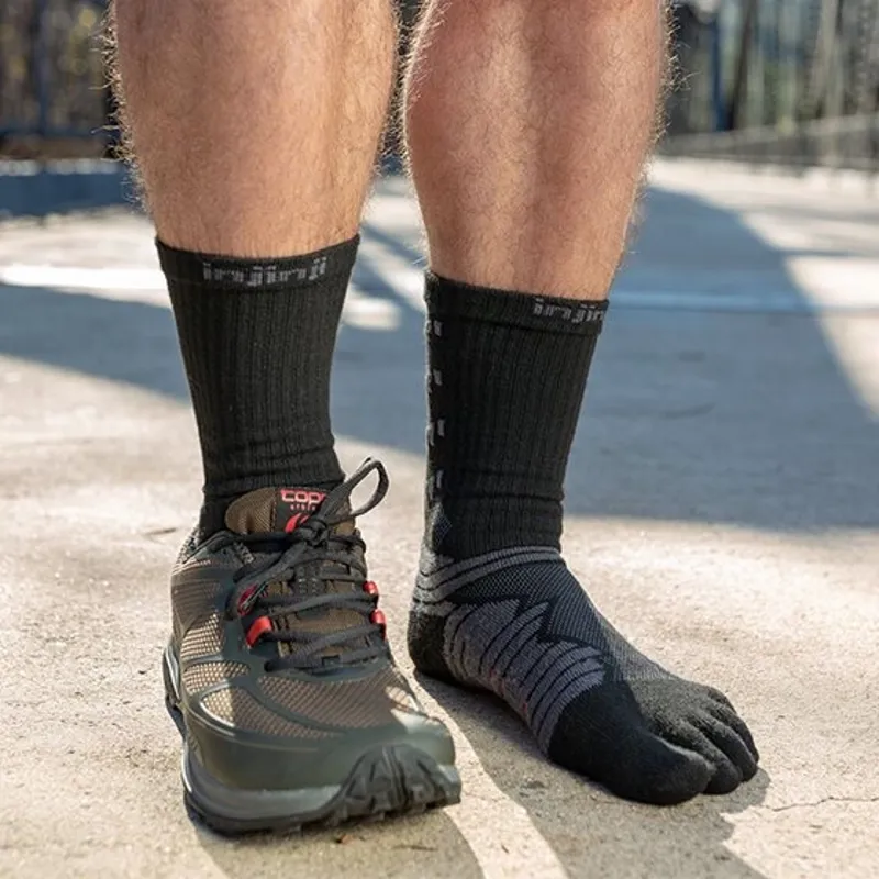 Injinji Ultra Run Crew Unisex in Obsidian-2