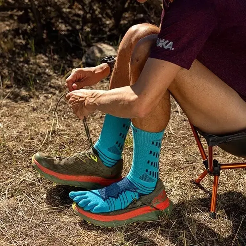 Injinji Ultra Run Crew Unisex in Pacific Blue-2