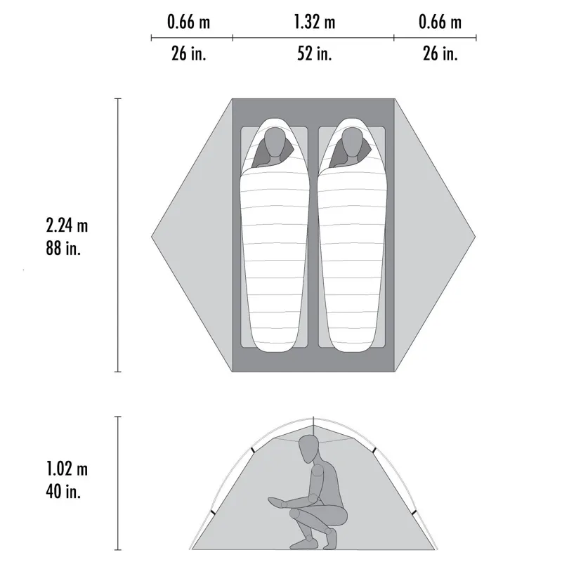 MSR Hubba Hubba LT 2 Person Tent in Olive Night-12