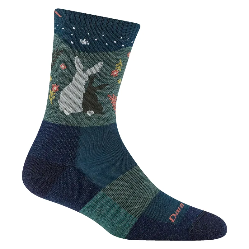 Darn Tough Critter Club Micro Crew LW With Cushion Womens in Eclipse