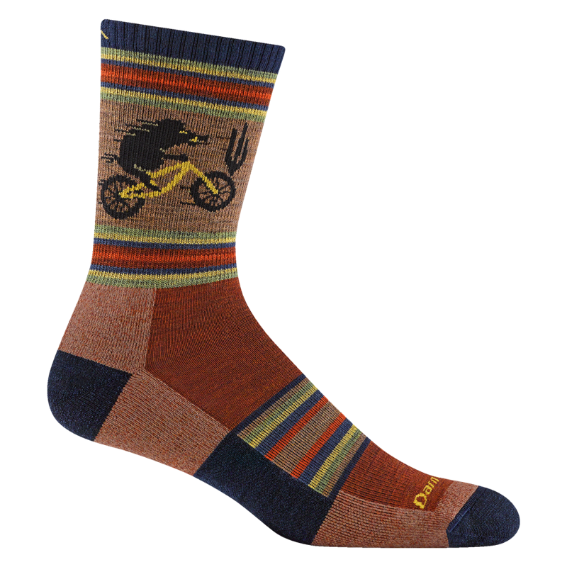 Darn Tough Willoughby Micro Crew Lightweight Mens in Chestnut