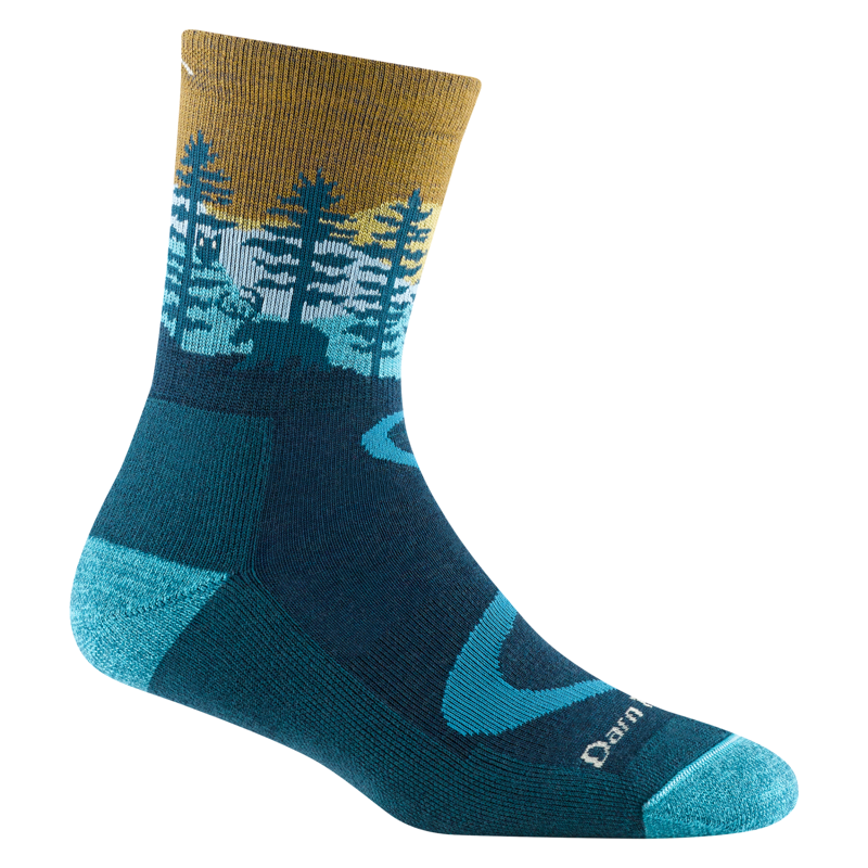 Darn Tough Northwoods Micro Crew Midweight Womens in Dark Teal