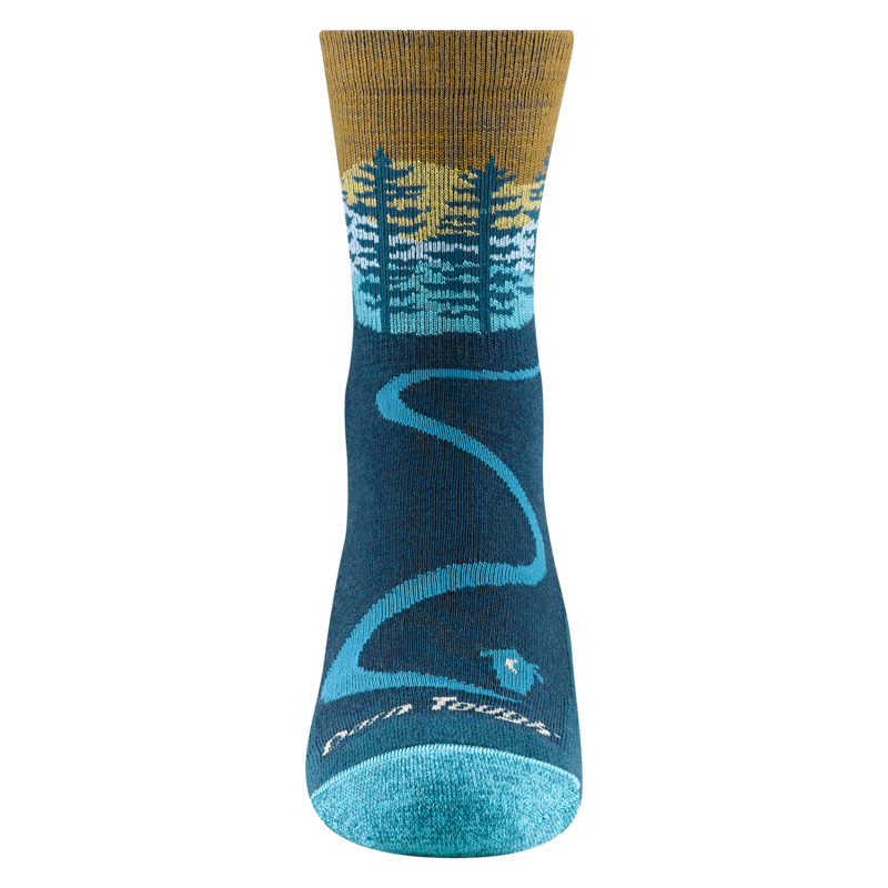 Darn Tough Northwoods Micro Crew Midweight Womens in Dark Teal-4