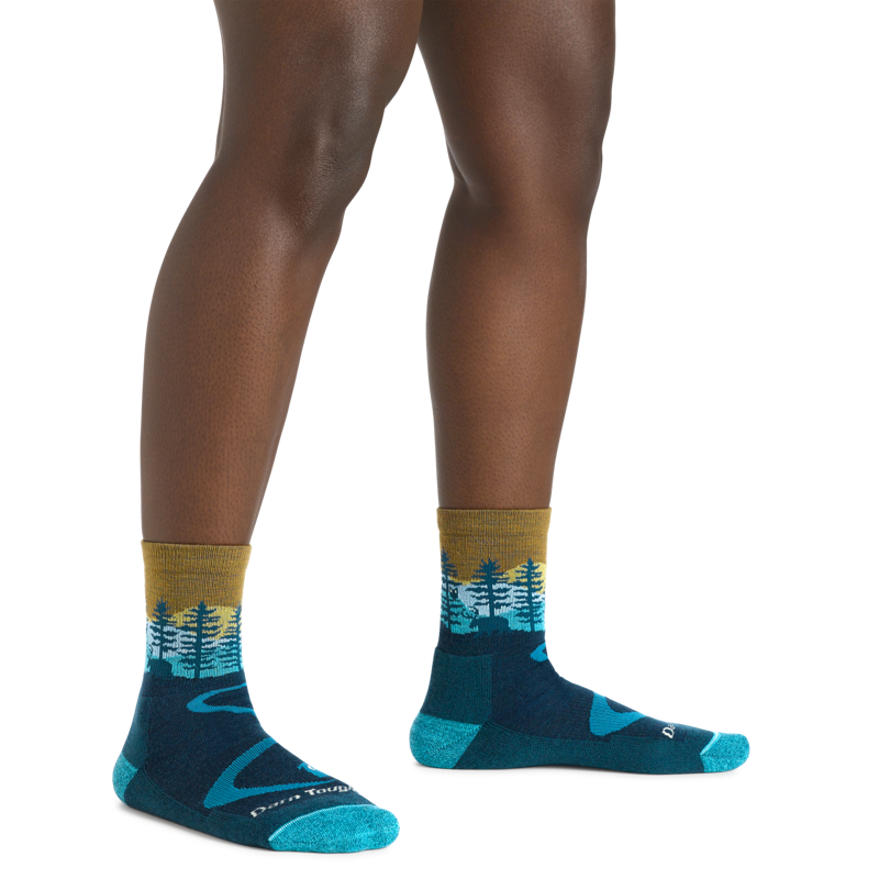 Darn Tough Northwoods Micro Crew Midweight Womens in Dark Teal-2