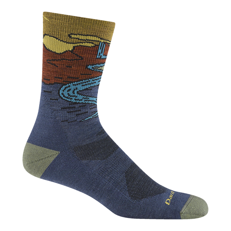 Darn Tough Chasing Waterfalls Micro Crew Lightweight Mens in Denim