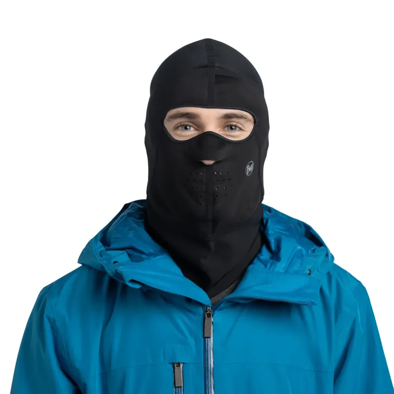 Buff Windproof Balaclava in Solid P Black-1