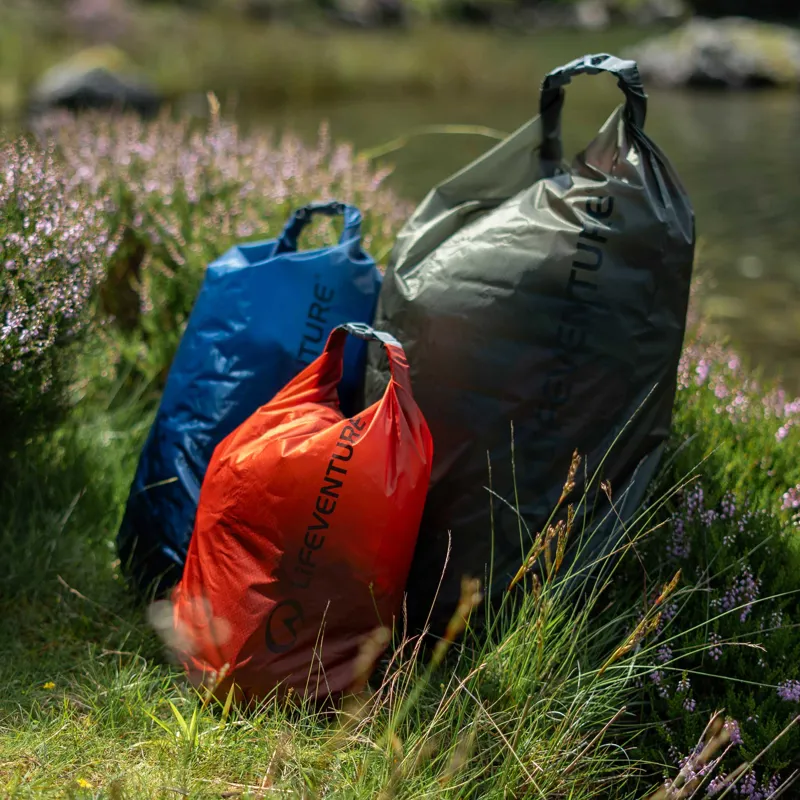 Lifeventure Ultralight DryBag Multipack 5L 10L 25L in Earth Tones-1