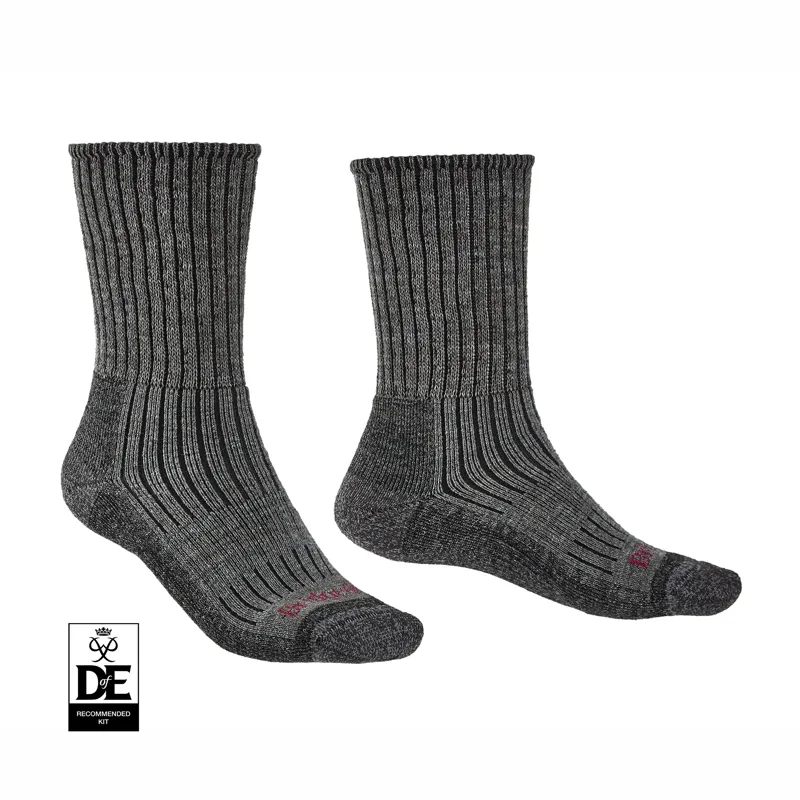 Bridgedale Hike Midweight Merino Comfort Mens Socks in Charcoal