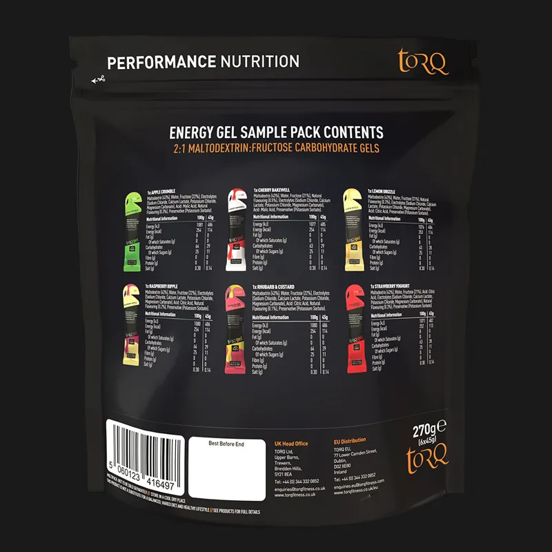 Torq Energy Gel Taster Pack 6 Flavours-2