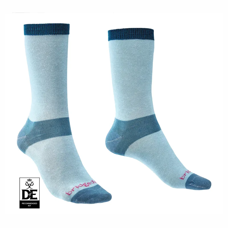 Bridgedale Liner Base Layer Coolmax 2 Pack Womens Socks in Sky