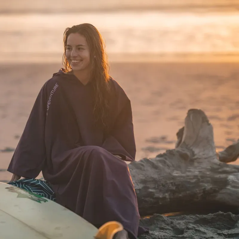 Lifeventure Compact Changing Robe in Blackcurrant-4