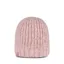 Buff Knitted and Fleece Band Hat in Dalia Pink
