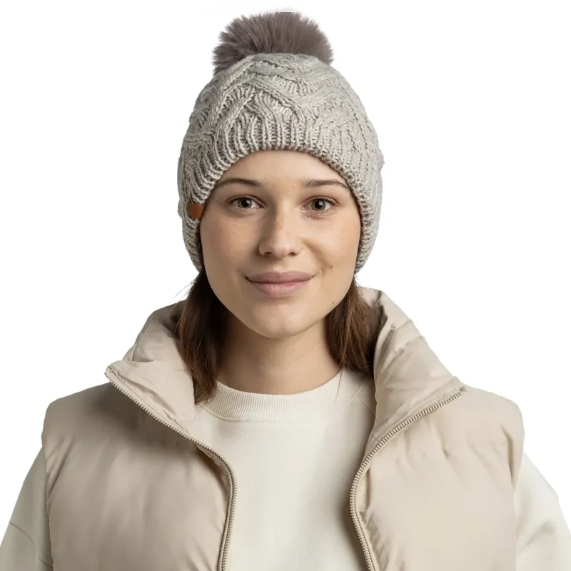 Buff Caryn Knitted and Fleece Band Hat in Cru-2