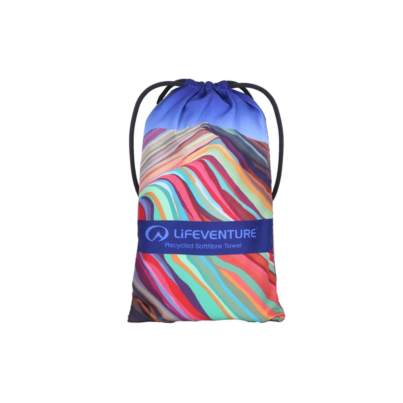 Lifeventure Recycled SoftFibre Trek Towel Giant in Rainbow Mountain-2