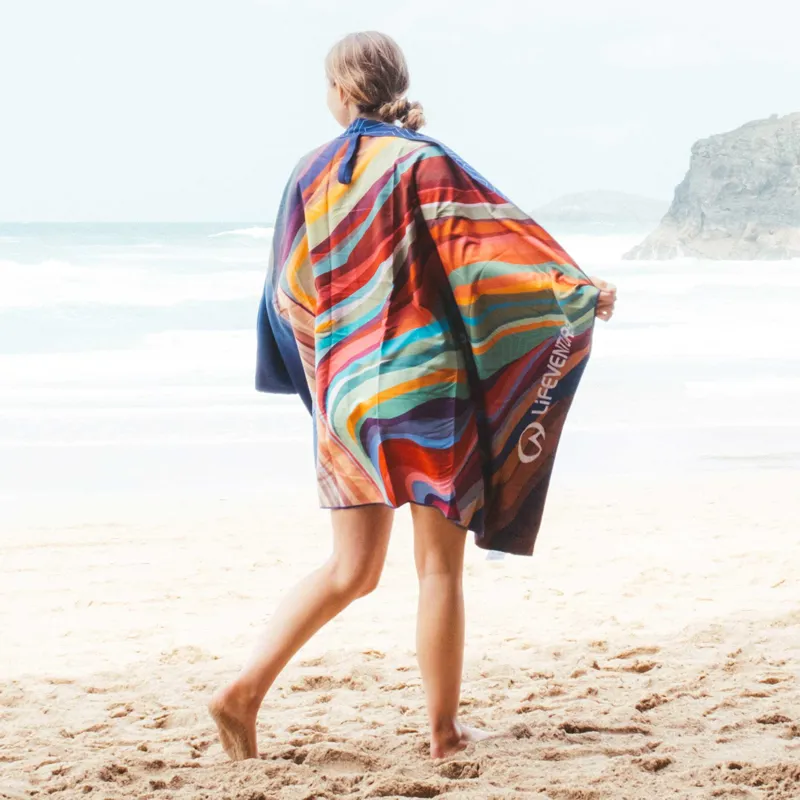 Lifeventure Recycled SoftFibre Trek Towel Giant in Rainbow Mountain-3