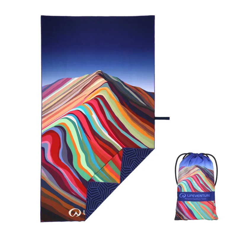 Lifeventure Recycled SoftFibre Trek Towel Giant in Rainbow Mountain