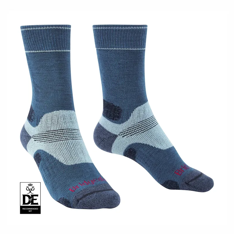Bridgedale Hike Midweight Merino Womens Socks in Blue/Sky