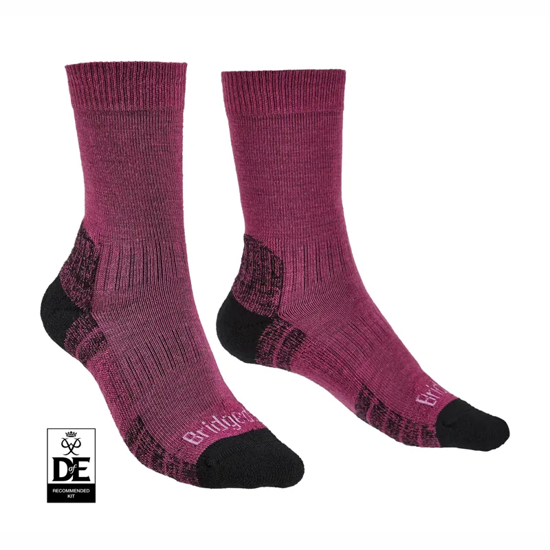 Bridgedale Hike Merino Endurance Boot Womens Socks in Berry