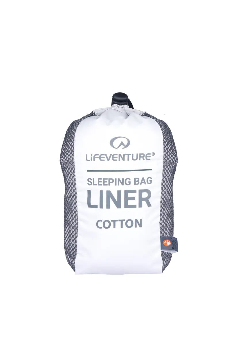 Lifeventure Cotton Sleeping Bag Liner Mummy in Silver-5
