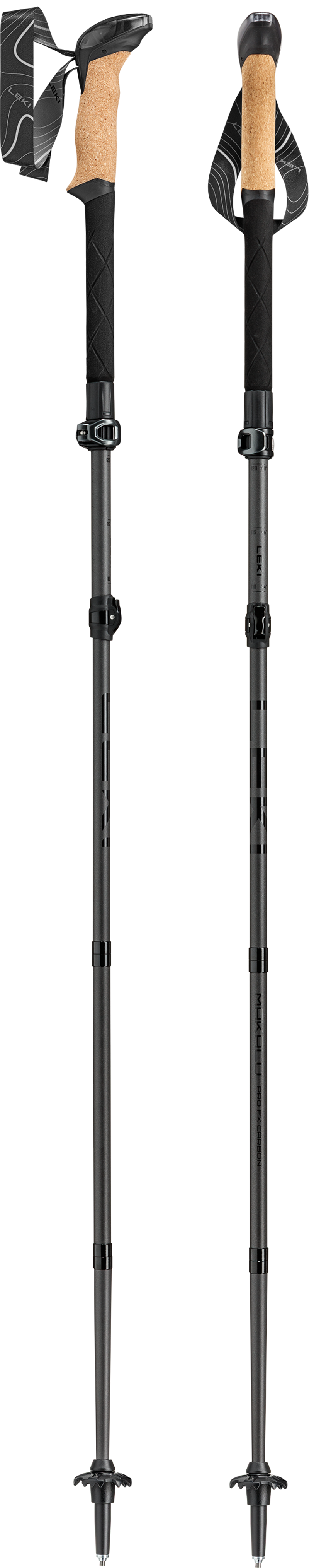 Leki Makalu Pro FX Carbon Trekking Poles in Natural Carbon/Black-2
