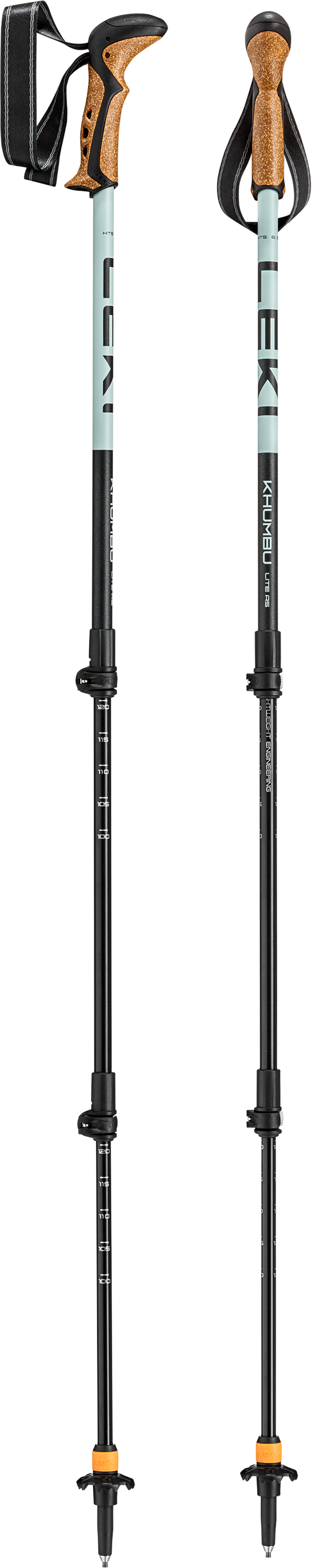 Leki Khumbu Lite AS Trekking Poles in Dark Sea Green/Black-2