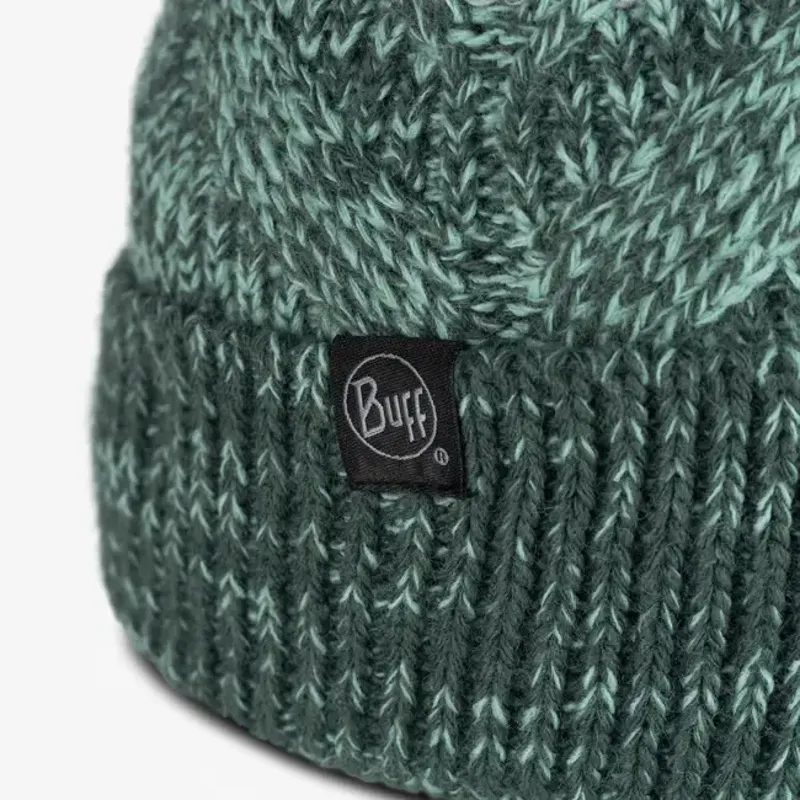 Buff Knitted and Fleece Beanie in Masha Silversage-2
