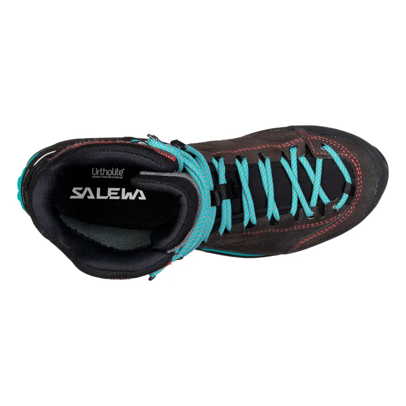 Salewa Mountain Trainer Mid GTX Women's in Magnet/VI Ridian Green-5