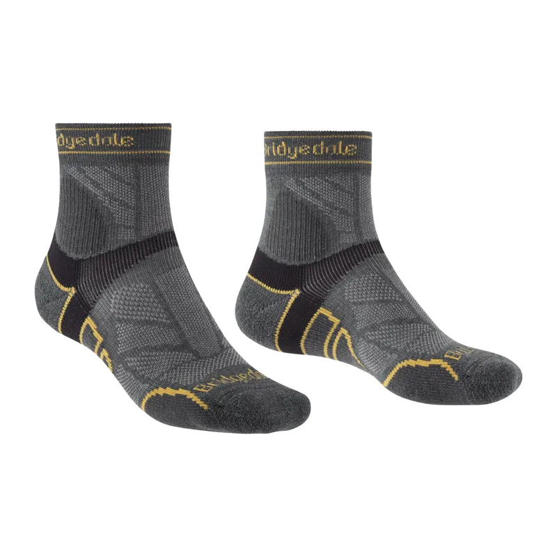 Bridgedale Trail Run Ultralight T2 Merino 3/4 Crew Mens in Gunmetal
