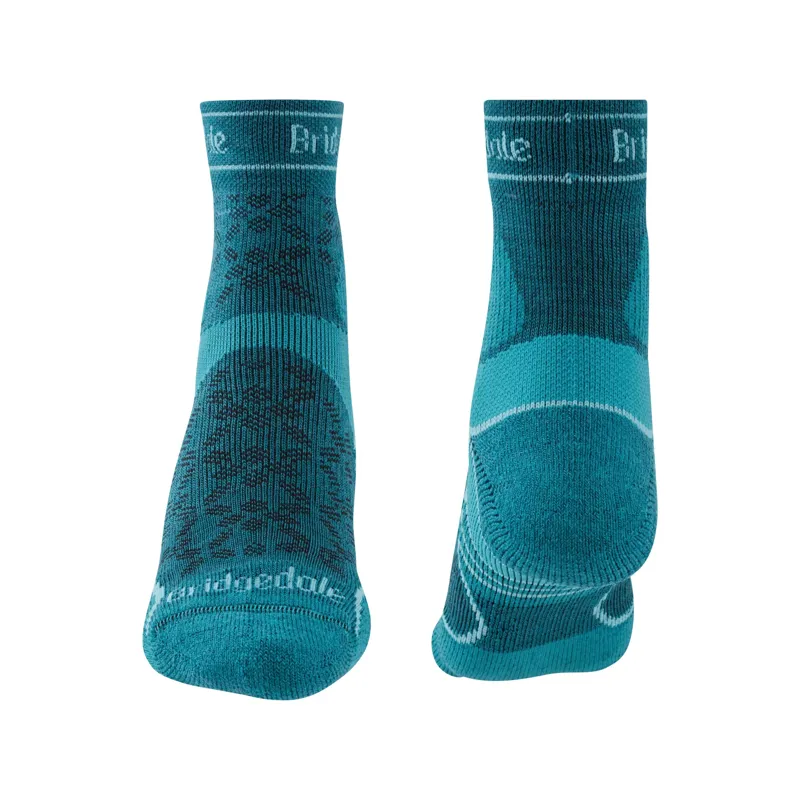 Bridgedale Trail Run Ultra Light T2 Merino Crew Socks Womens in Teal-1
