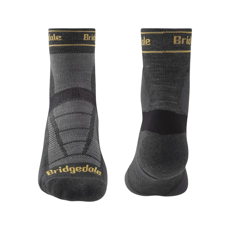 Bridgedale Trail Run Ultra Light T2 3/4 Crew Socks Mens in Gunmetal-1