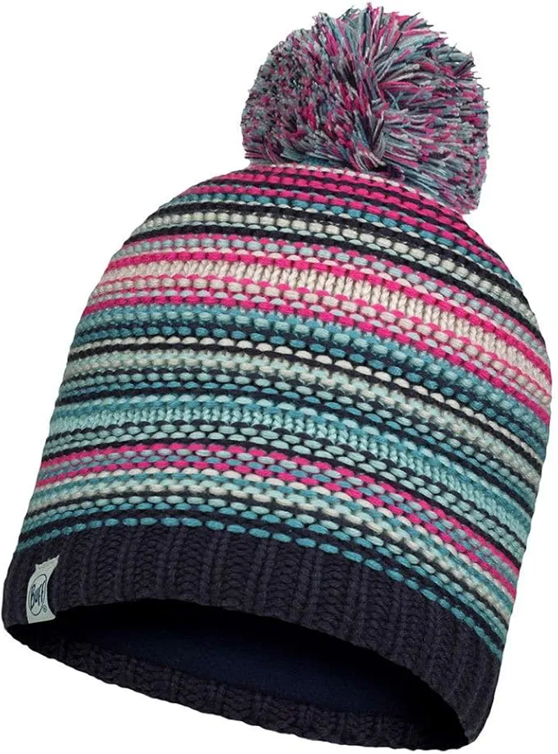 Buff Junior Knitted and Fleece Hat in Amity Night Blue