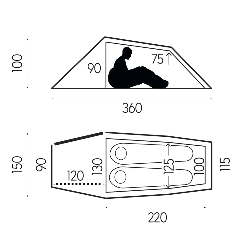Fjallraven Abisko Lite 2 Tent in UN Blue-1