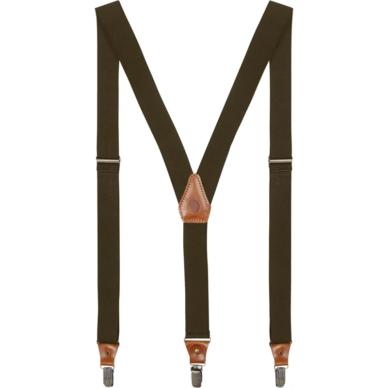 Fjallraven Singi Clip Suspenders in Dark Olive