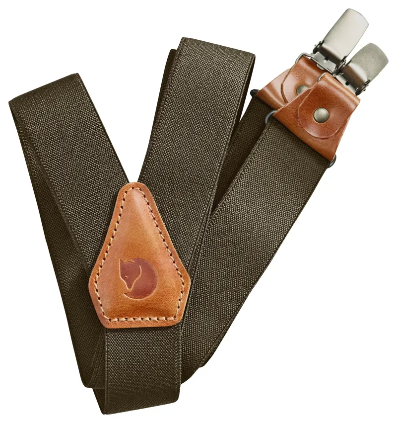 Fjallraven Singi Clip Suspenders in Dark Olive-1