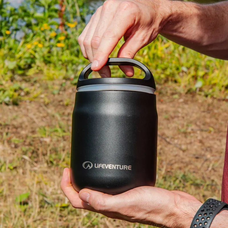 Lifeventure Food Flask 600ml in Black-4