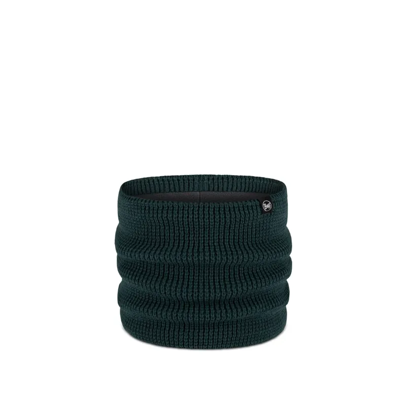 Buff Knitted and Fleece Neckwarmer in Naro Teal