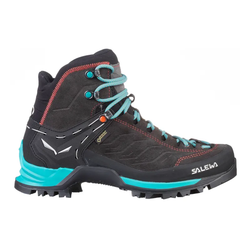 Salewa Mountain Trainer Mid GTX Women's in Magnet/VI Ridian Green-7