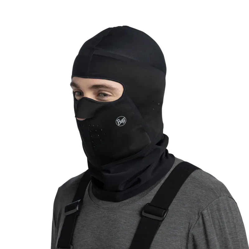 Buff Windproof Balaclava in Solid P Black-2