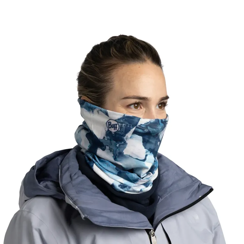 Buff Polar Neck Gaiter in Lowan Blue-5