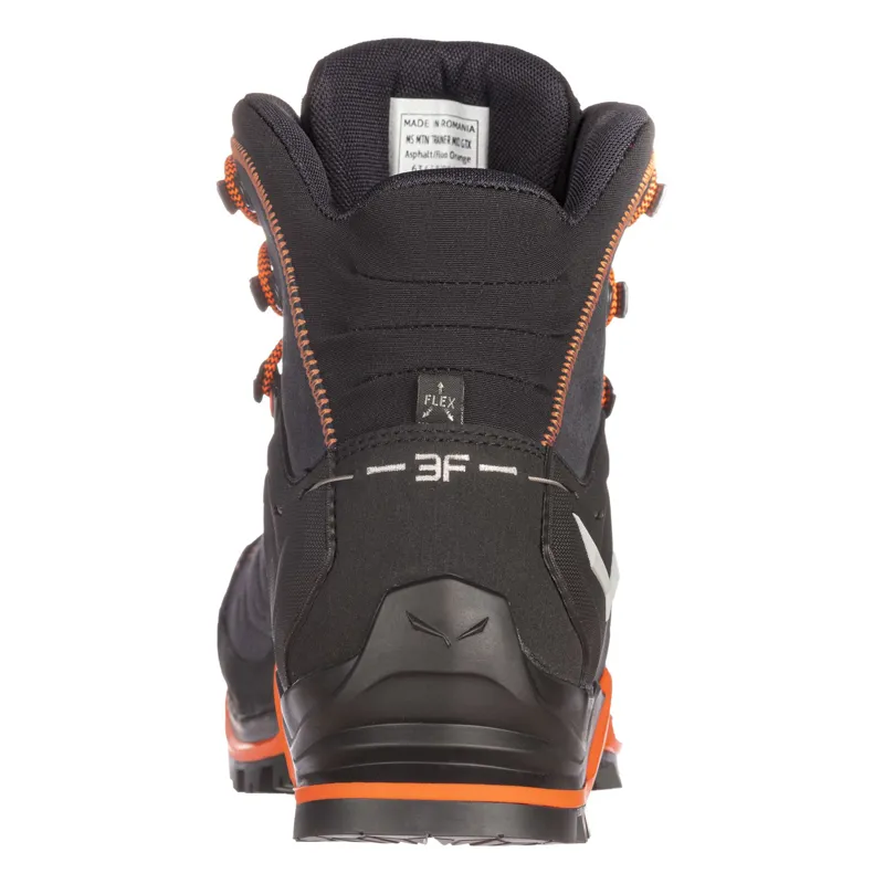 Salewa Mountain Trainer Mid GTX Mens in Asphalt/Fluo Orange-1