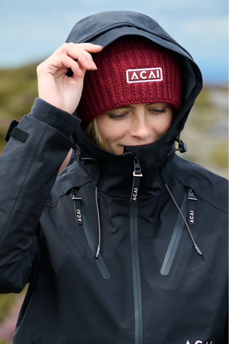 Acai Rainscape Waterproof Jacket Womens in Black-10