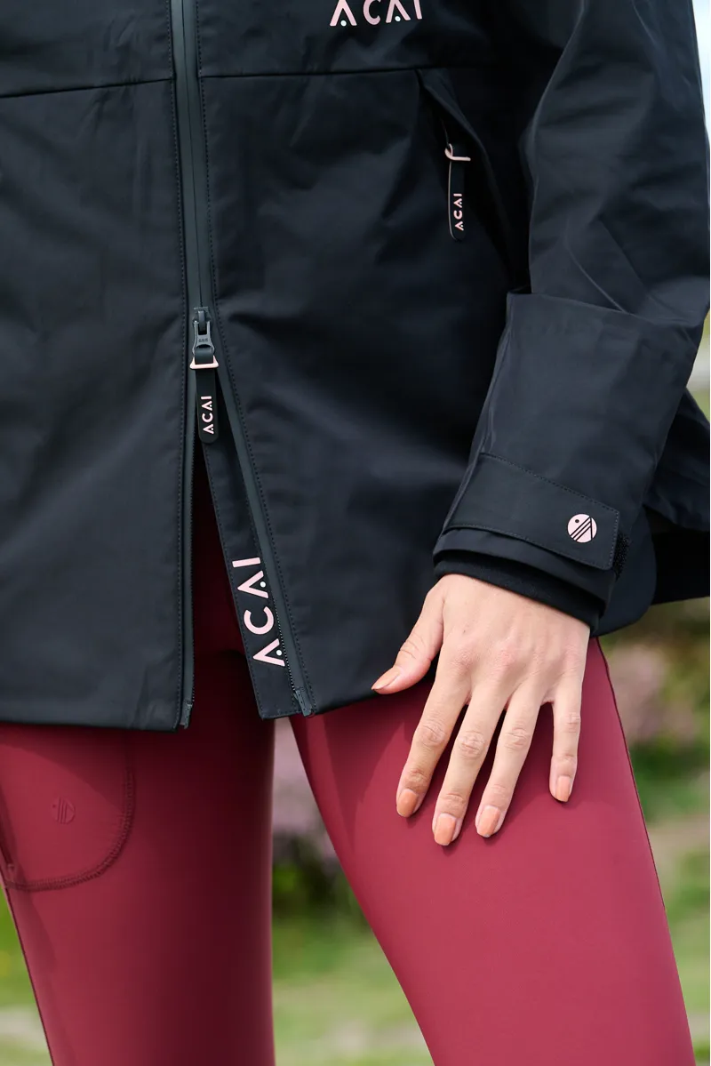 Acai Rainscape Waterproof Jacket Womens in Black-5