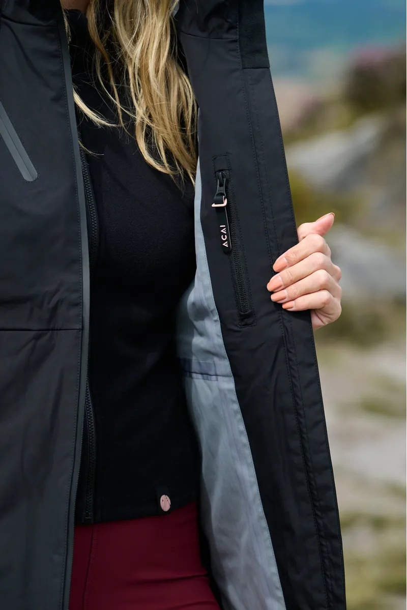 Acai Rainscape Waterproof Jacket Womens in Black-8