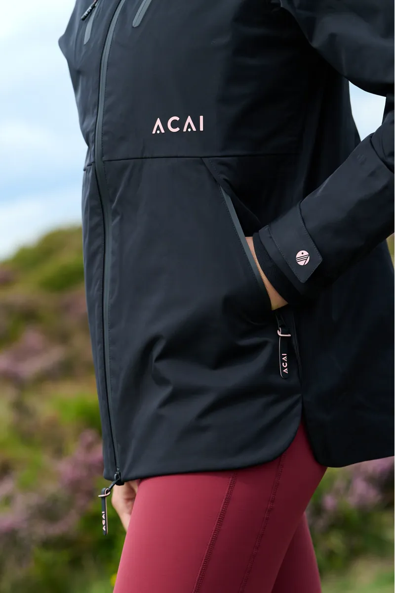 Acai Rainscape Waterproof Jacket Womens in Black-4