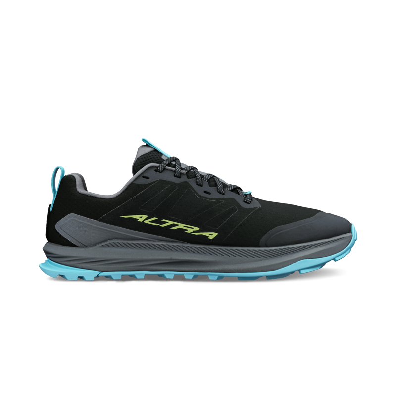 Altra Lone Peak 9+ Trail Running Shoes Mens in Black/Lime